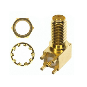 Connecteur SMA R/A de bonne qualité pour le soudage de PCB pour C06 plaqué or 