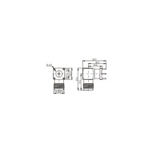 Longueur (mm) Ф23,1*24,5 Prise PCB à angle droit